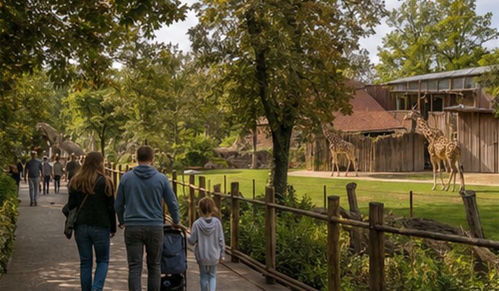 Ruta familiar a pie en el Zoo de Leipzig