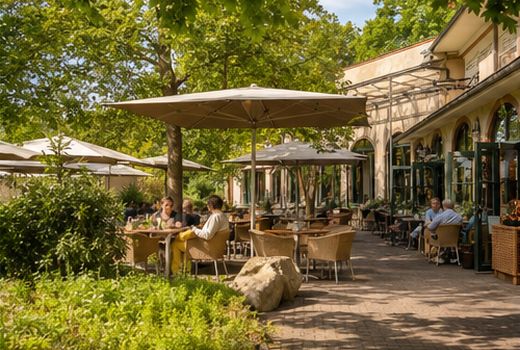 Zona de comida y bebidas del zoo